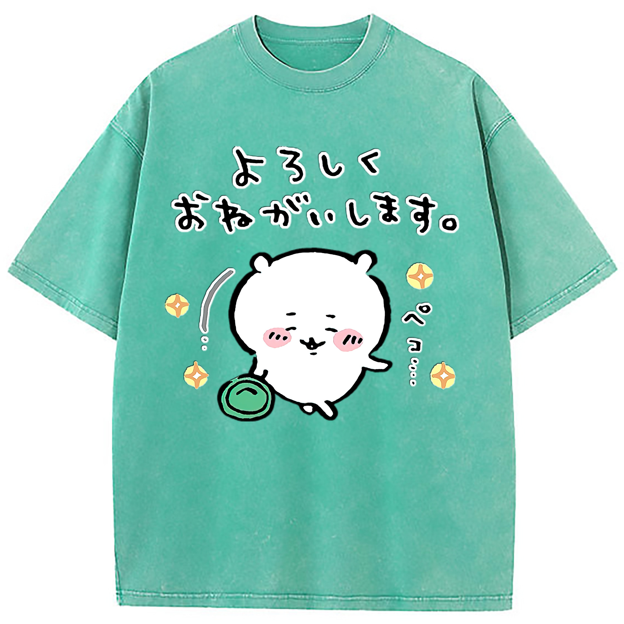（画像用） ちいかわ ちいかわ Chii-kawa chiikawa 綿100% ヴィンテージ風 半袖Tシャツ（フロントプリント）